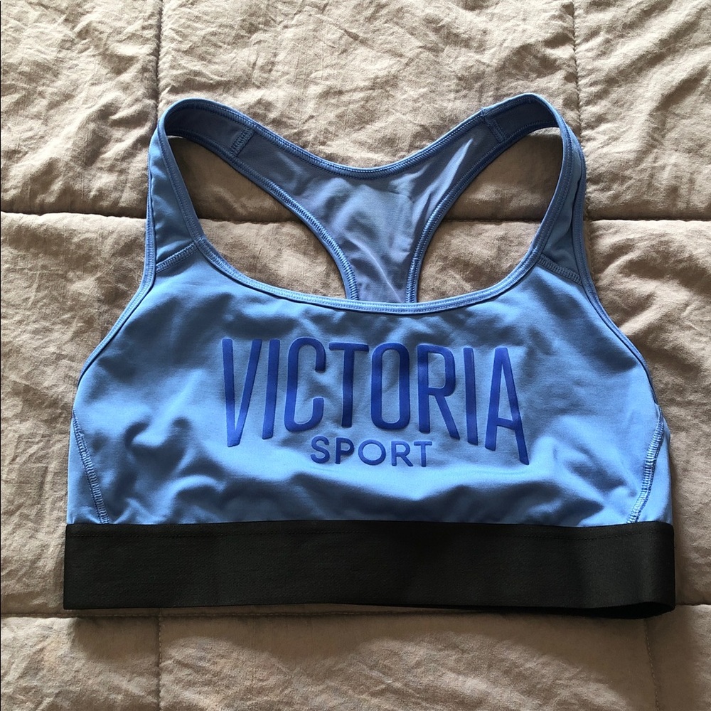 Blue Racerback Sports Bra Victorias Secret